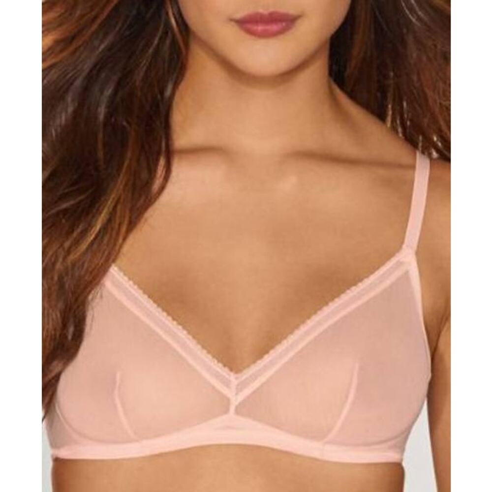On Gossamer Sheer Mesh Bralette Blush Pink XS NWT Coquette Balletcore Boudoir